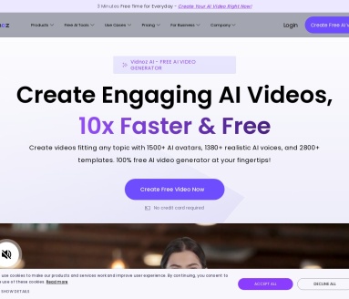 Vidnoz AI：提升视频制作效率和ROI的AI视频生成平台
