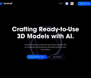 VoxCraft：免费3D AI生成器，开启3D设计新体验