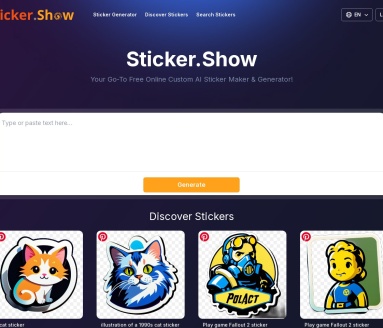 Sticker.Show：在线AI贴纸制作平台，个性化设计一键生成