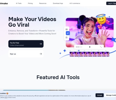Vmake：一站式AI电子商务创意解决方案