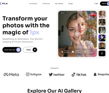 1PX.AI：AI照片生成器，重新定义照片美学
