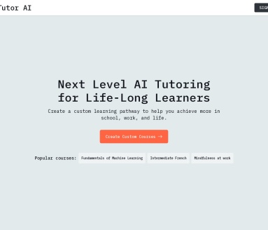 TutorAI：AI驱动学习平台，助您掌握任何主题
