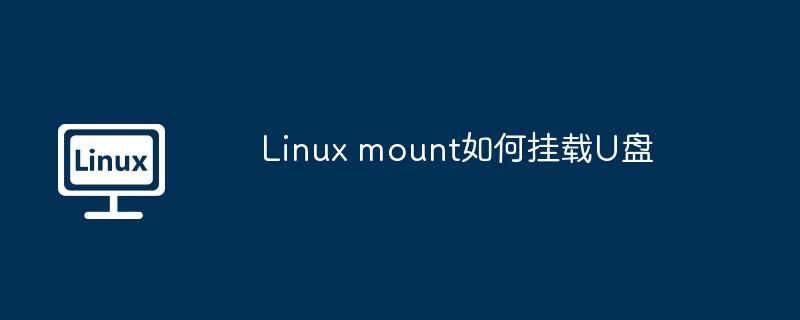 Linux mount如何挂载U盘