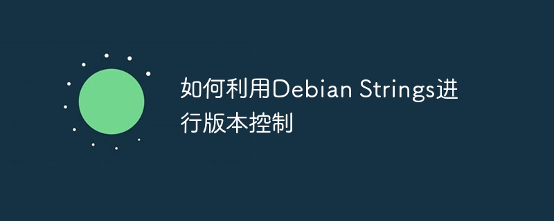 如何利用Debian Strings进行版本控制