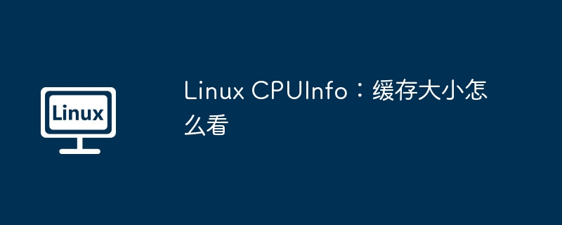 Linux CPUInfo：缓存大小怎么看
