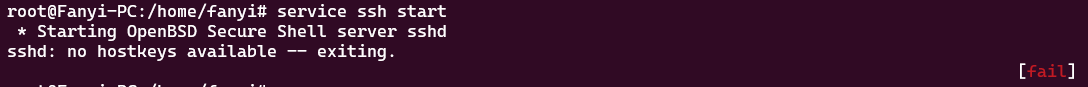 问题随记 —— 【Linux】sshd：no hostkeys available -- exiting.