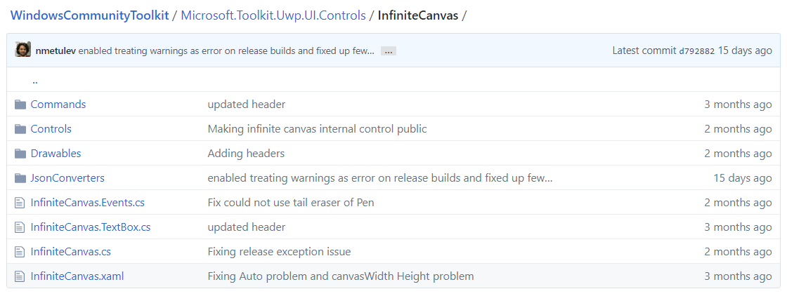 Windows Community Toolkit 3.0 - InfiniteCanvas