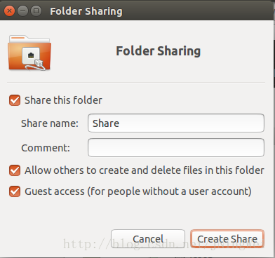 Ubuntu: 共享目录给windows用户