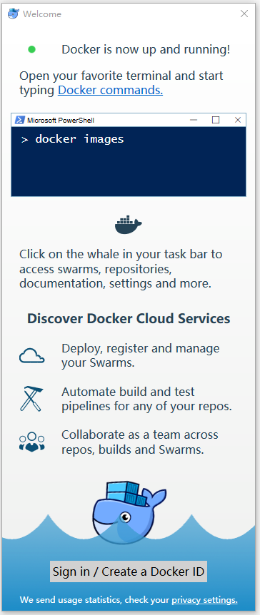 Docker在Win10下的安装和配置
                                                                            原
  