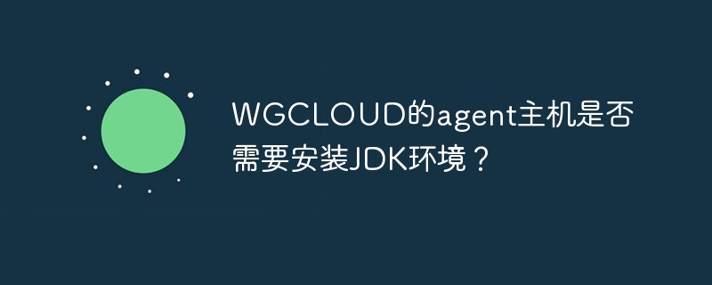 WGCLOUD的agent主机是否需要安装JDK环境？