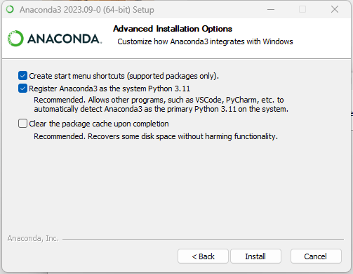 Windows系统安装Anaconda