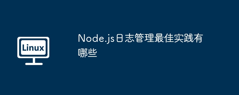 Node.js日志管理最佳实践有哪些