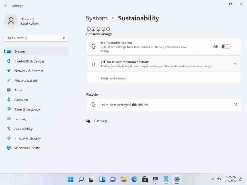 微软Win11 Eco新功能界面曝光：你的电脑能打多少分！