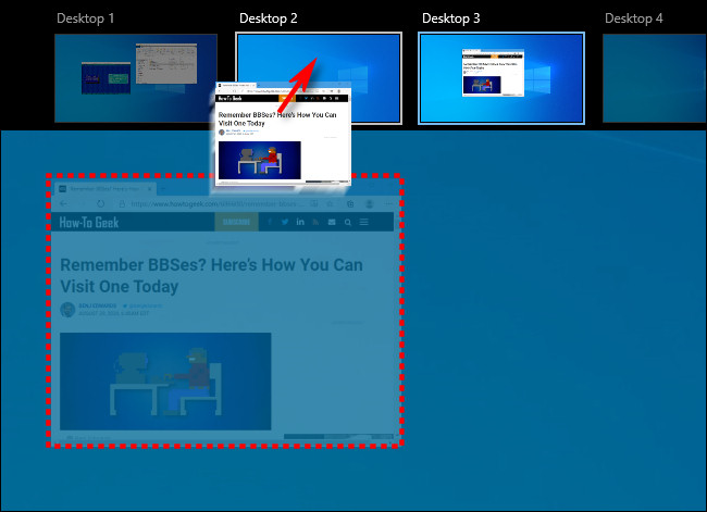 如何在windows10上将窗口移动到另一个虚拟桌面