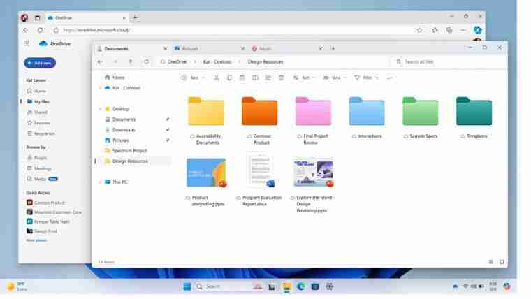 微软 Win11 文件管理器扩展支持 OneDrive：可使用彩色文件夹