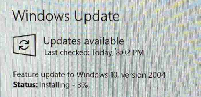 微软推Windows10 May 2020部署部分用户可手动更新