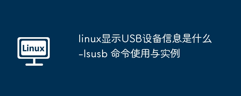 linux显示USB设备信息是什么-lsusb 命令使用与实例