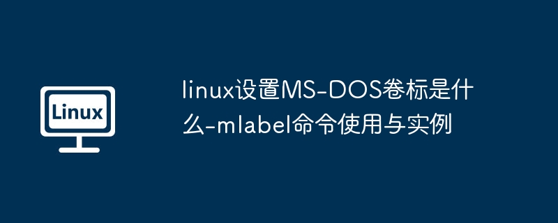 linux设置MS-DOS卷标是什么-mlabel命令使用与实例