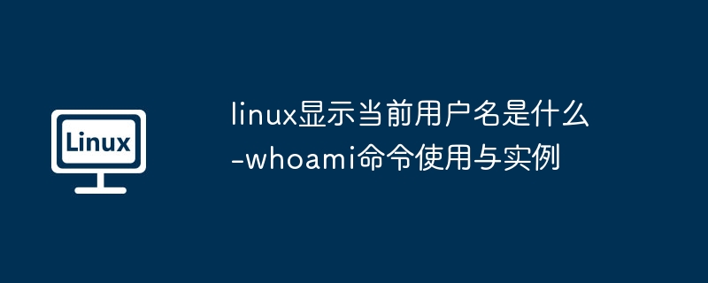 linux显示当前用户名是什么-whoami命令使用与实例