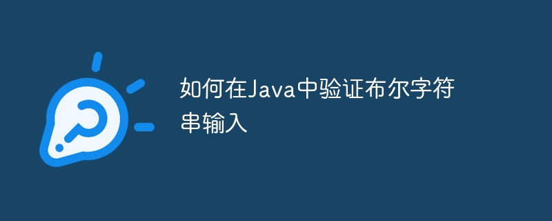 如何在Java中验证布尔字符串输入