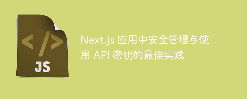 Next.js 应用中安全管理与使用 API 密钥的最佳实践
