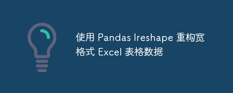 使用 Pandas lreshape 重构宽格式 Excel 表格数据
