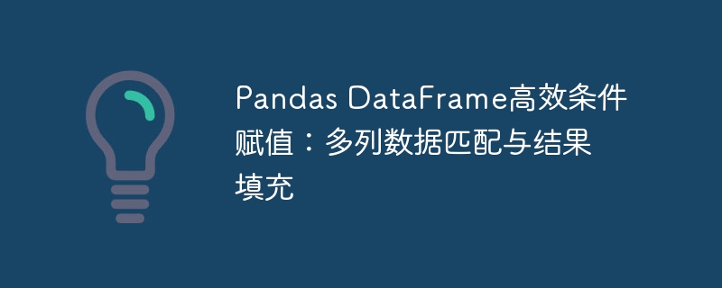 Pandas DataFrame高效条件赋值：多列数据匹配与结果填充