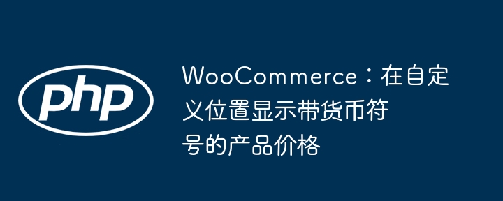 WooCommerce：在自定义位置显示带货币符号的产品价格
