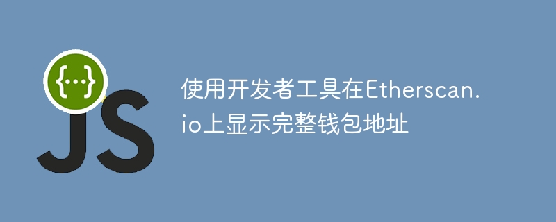 使用开发者工具在Etherscan.io上显示完整钱包地址