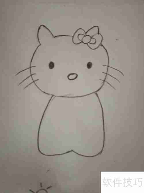 丑萌Hello Kitty简笔画