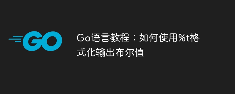 Go语言教程：如何使用%t格式化输出布尔值
