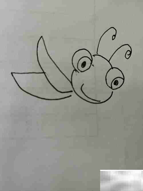 简笔画：大眼睛小蜻蜓