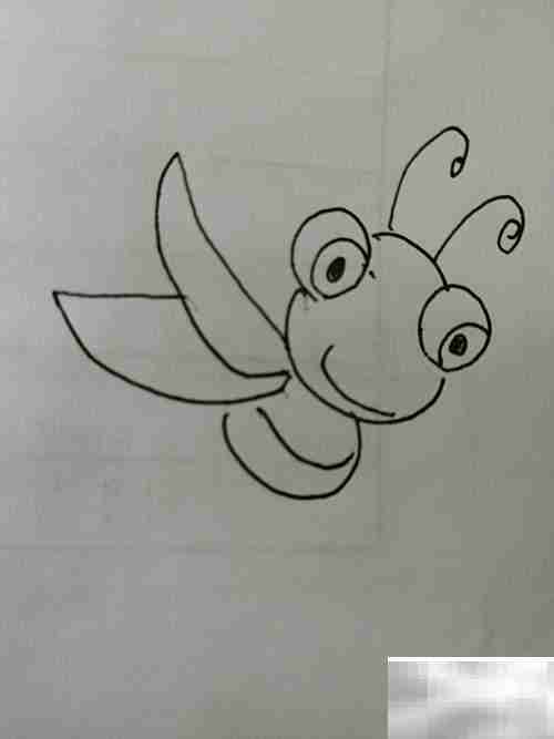 简笔画：大眼睛小蜻蜓