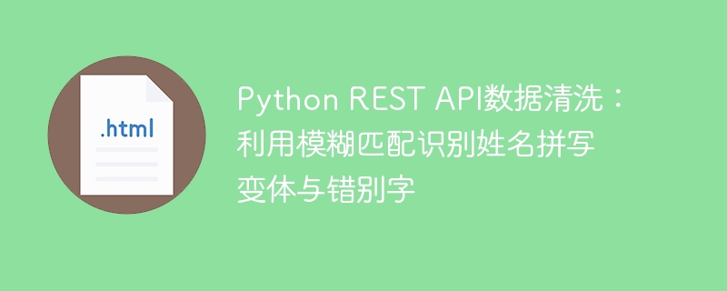 Python REST API数据清洗：利用模糊匹配识别姓名拼写变体与错别字
