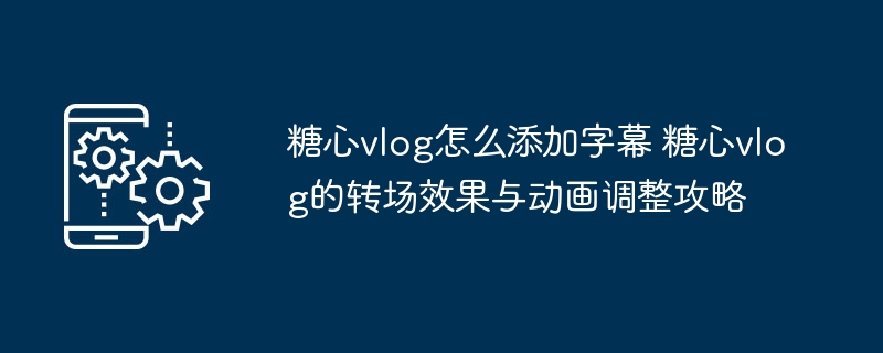 ​​糖心vlog怎么添加字幕 糖心vlog的转场效果与动画调整攻略​​