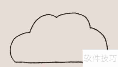 彩虹云简笔画