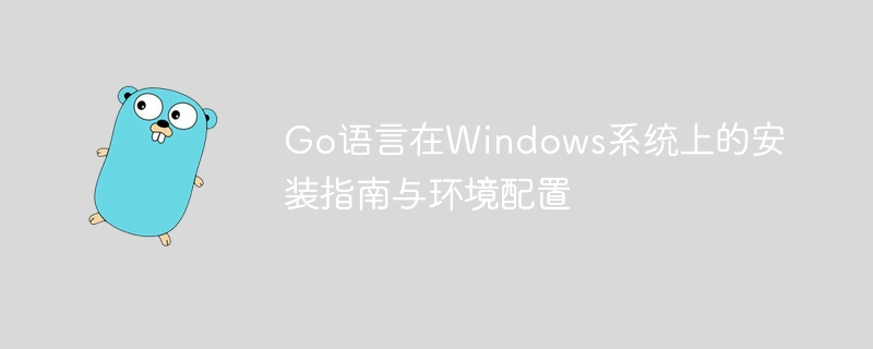 Go语言在Windows系统上的安装指南与环境配置
