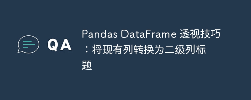 Pandas DataFrame 透视技巧：将现有列转换为二级列标题