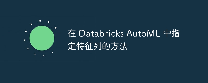 在 Databricks AutoML 中指定特征列的方法