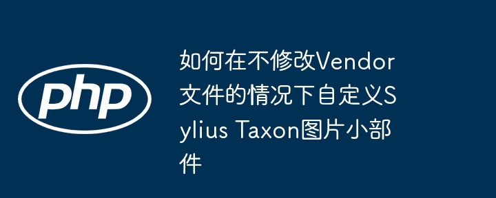 如何在不修改Vendor文件的情况下自定义Sylius Taxon图片小部件