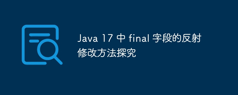Java 17 中 final 字段的反射修改方法探究
