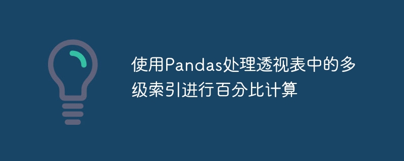 使用Pandas处理透视表中的多级索引进行百分比计算
