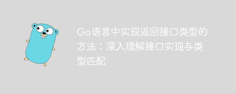 Go语言中实现返回接口类型的方法：深入理解接口实现与类型匹配
