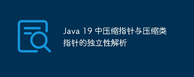 Java 19 中压缩指针与压缩类指针的独立性解析
