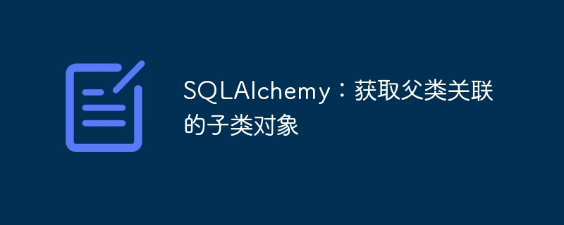 SQLAlchemy：获取父类关联的子类对象