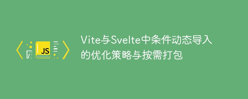 Vite与Svelte中条件动态导入的优化策略与按需打包
