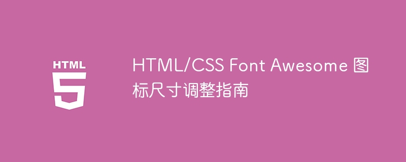 HTML/CSS Font Awesome 图标尺寸调整指南
