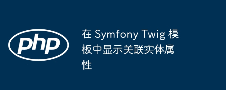 在 Symfony Twig 模板中显示关联实体属性