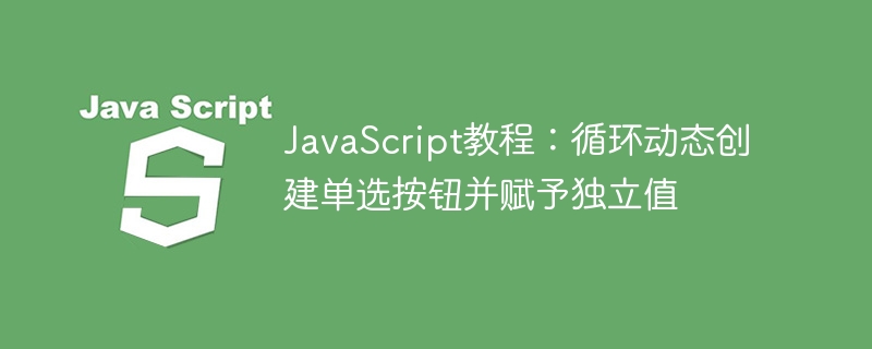 JavaScript教程：循环动态创建单选按钮并赋予独立值
