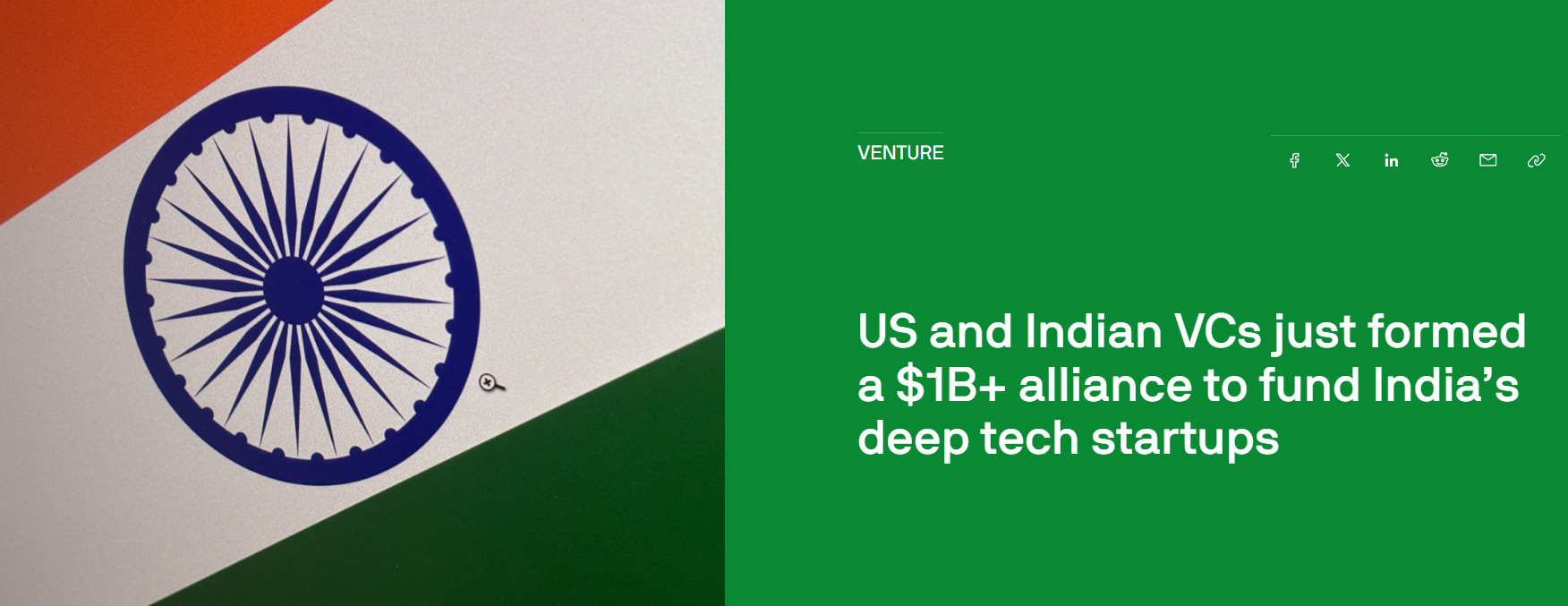 美印风投机构组建超 10 亿美元联盟，注资印度培育 AI 独角兽